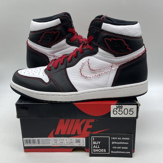 Size 10 - Air Jordan 1 Retro OG High Defiant Black White Leather (CD6579-071)