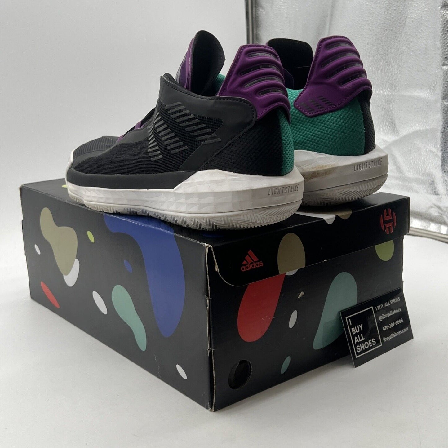 Size 11 - Adidas Dame 6 Purple Tongue (EH2071)
