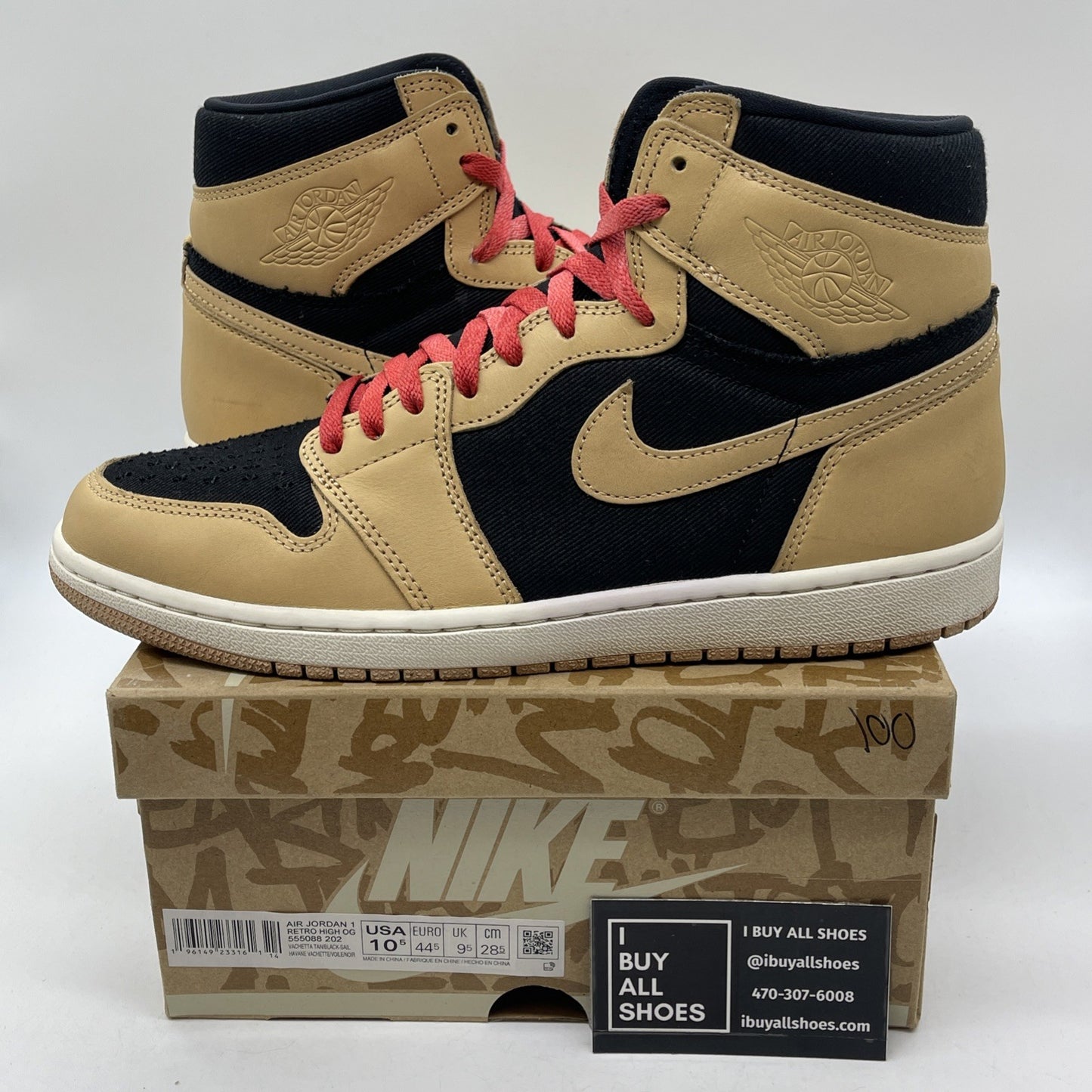 Size 10.5 - Jordan 1 Retro High OG Heirloom 2022 Suede Leather (555088-202)