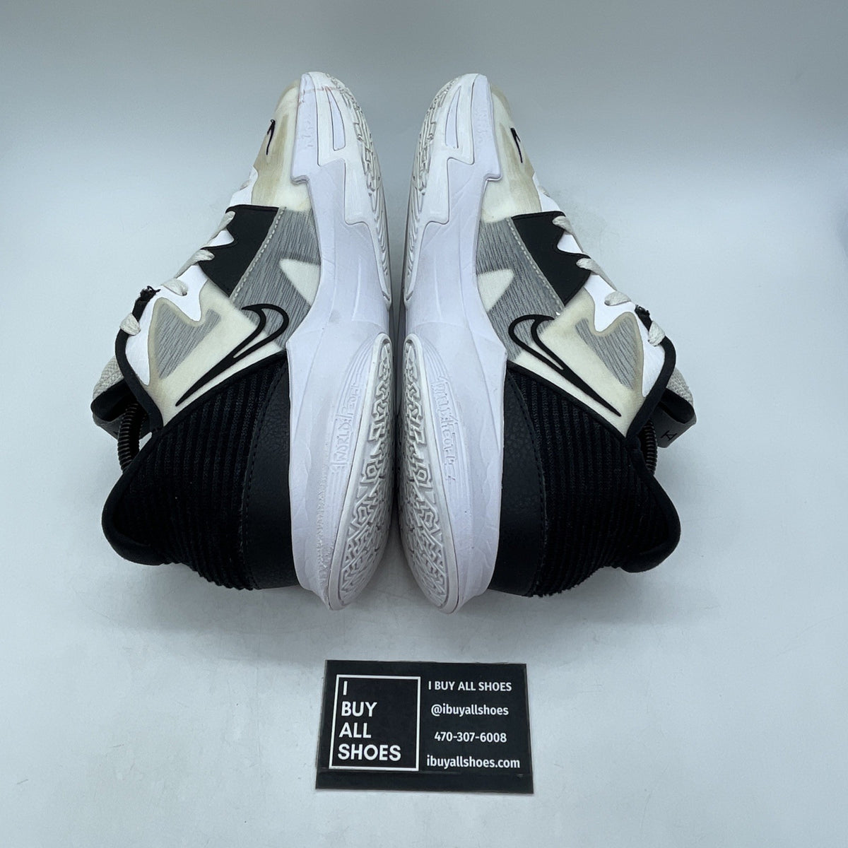 Size 10 - Nike Kyrie 5 Low White Wolf Grey Black (DJ6012-102)