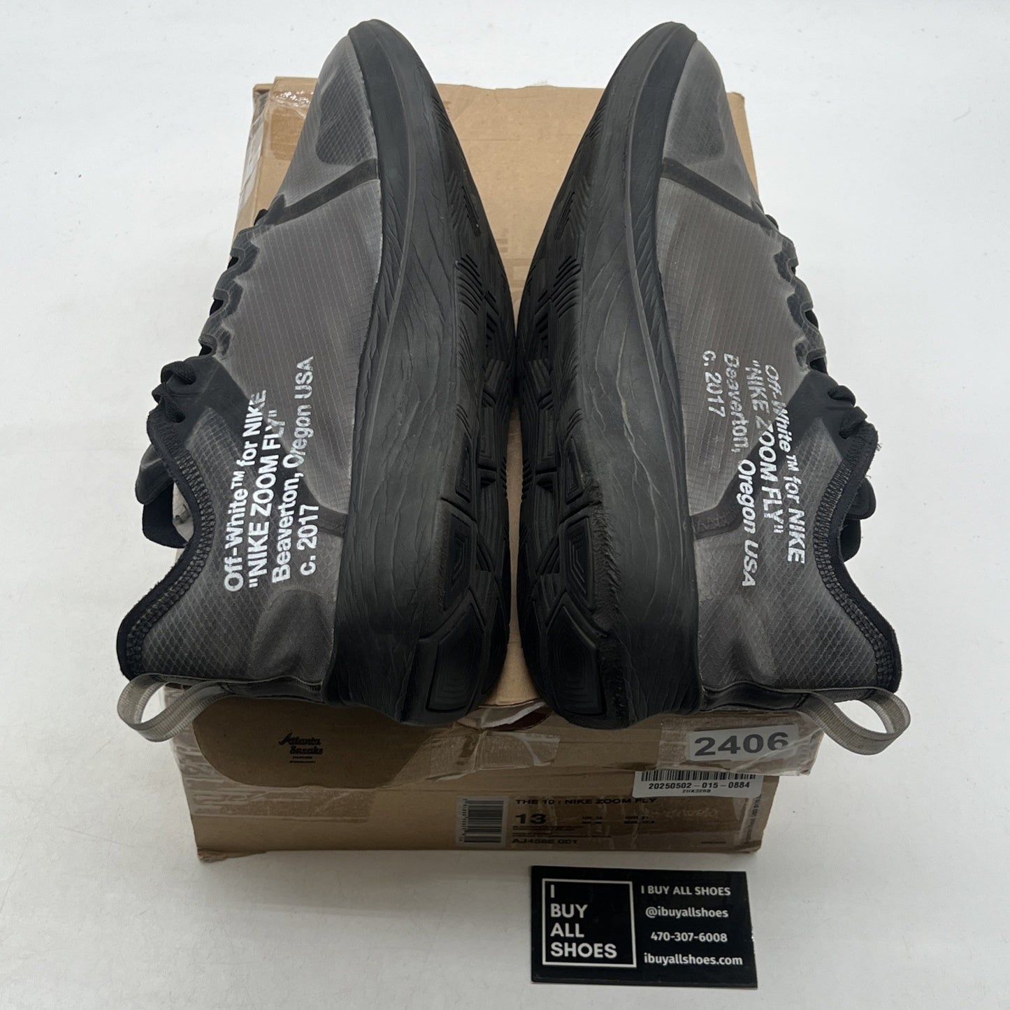 Size 13 - Nike Off-White x Zoom Fly SP Black (AJ4588-001)