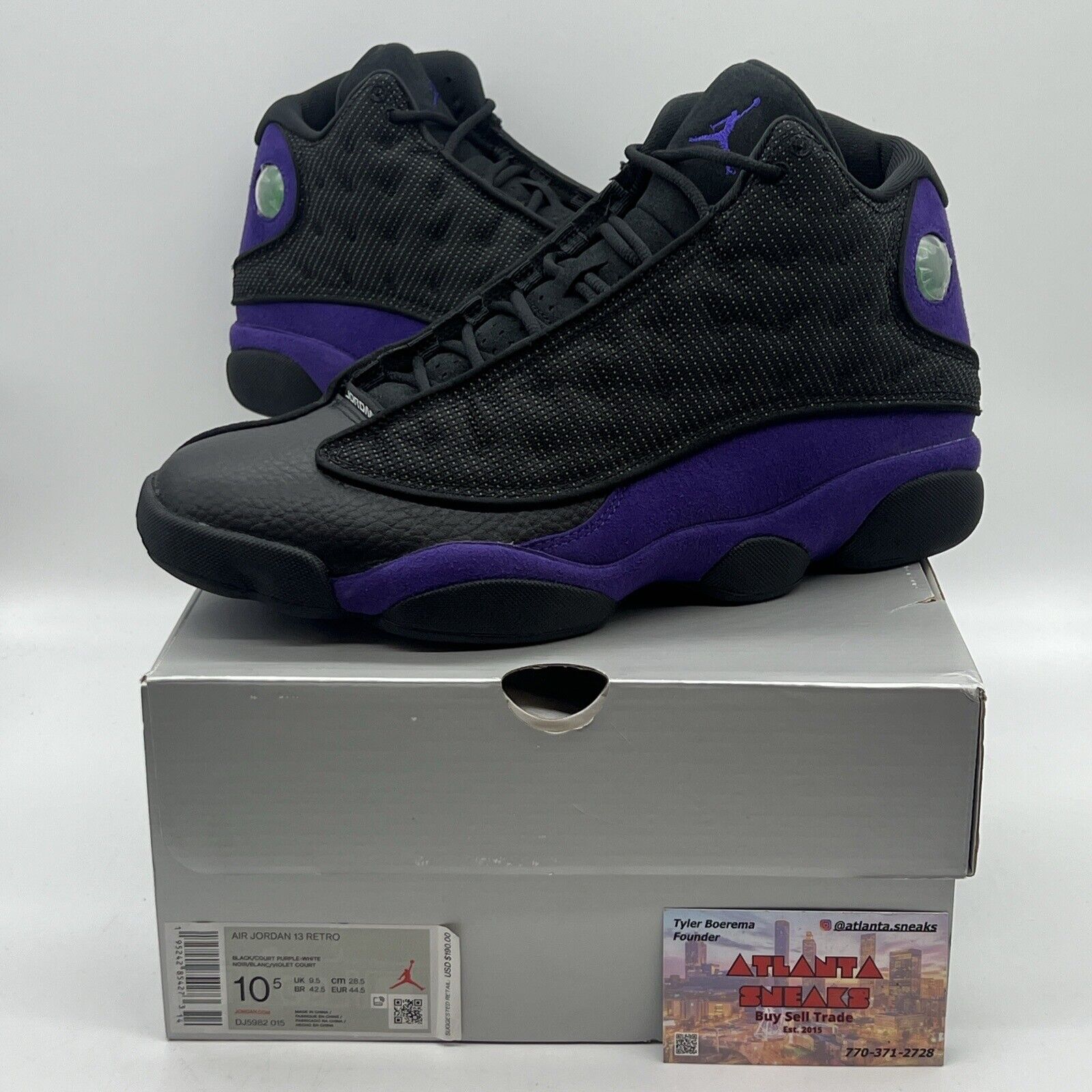 Size 10.5 - Jordan 13 Retro Court Purple Brand New Og All Black Purple