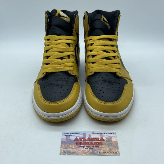 Size 8 - Jordan 1 Retro OG High Pollen Yellow Black White Leather (555088-701)