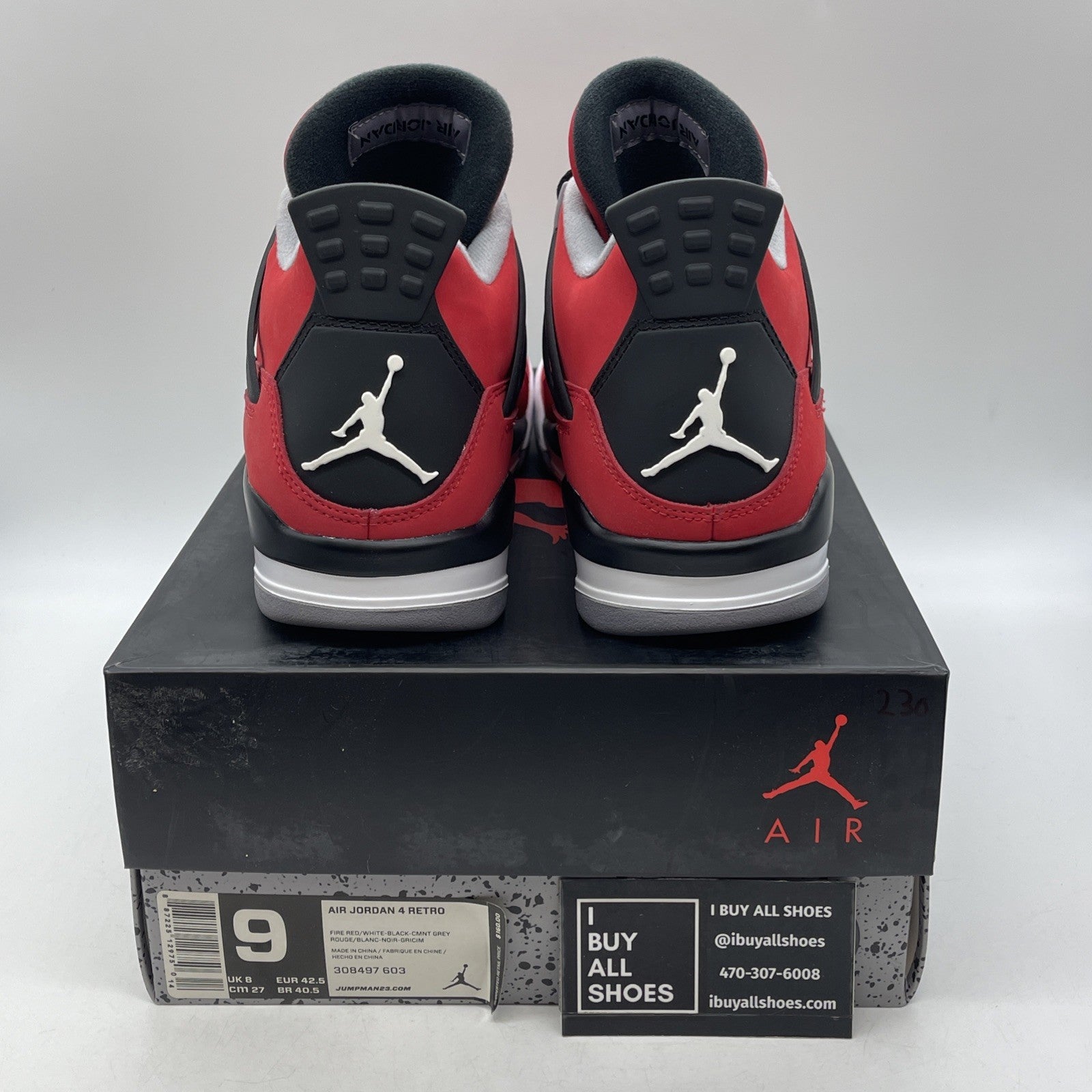 Size 9 - Air Jordan 4 Retro Toro Bravo 2013 (308497-603)