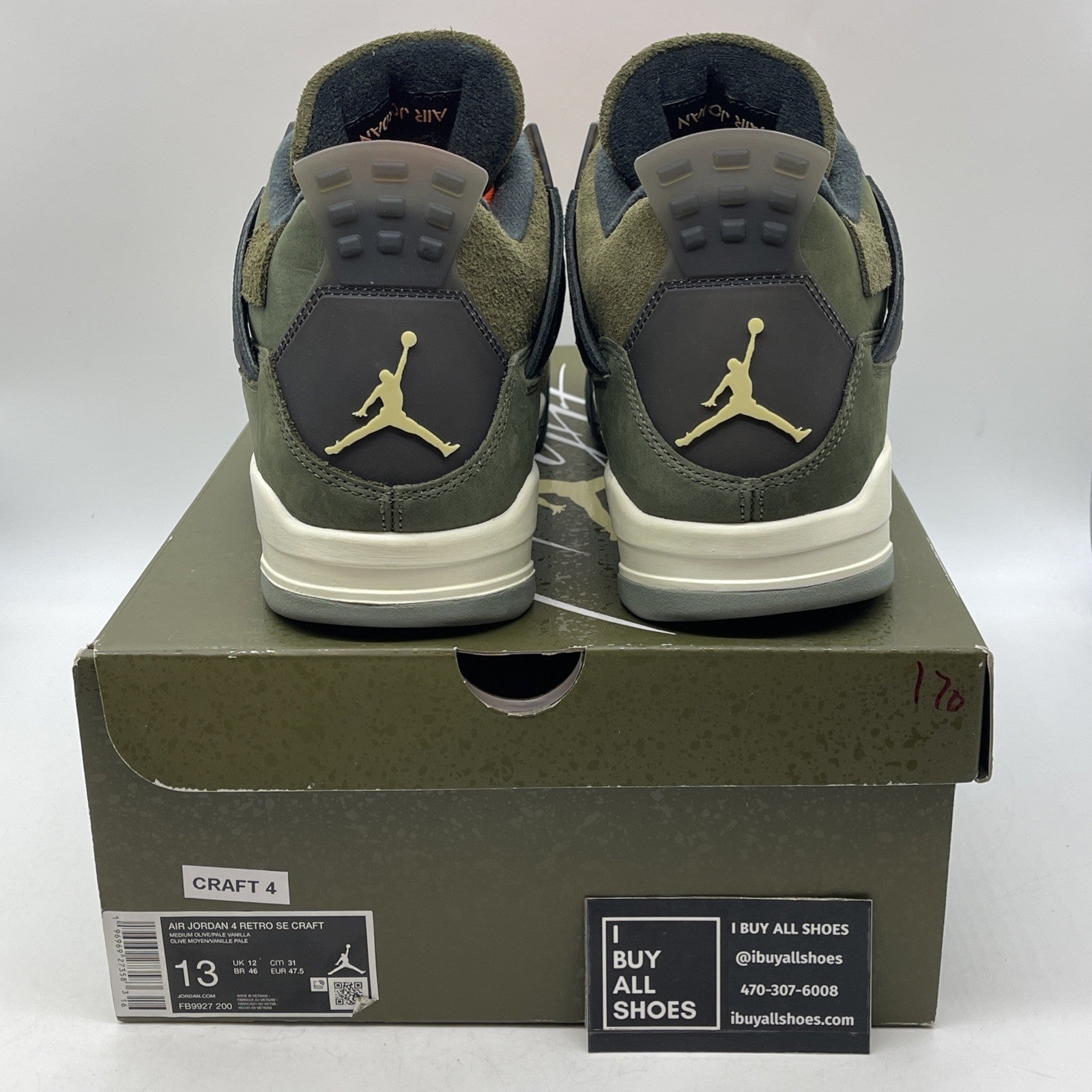 Size 13 - Air Jordan 4 SE Retro Low Craft - Olive (FB9927-200)