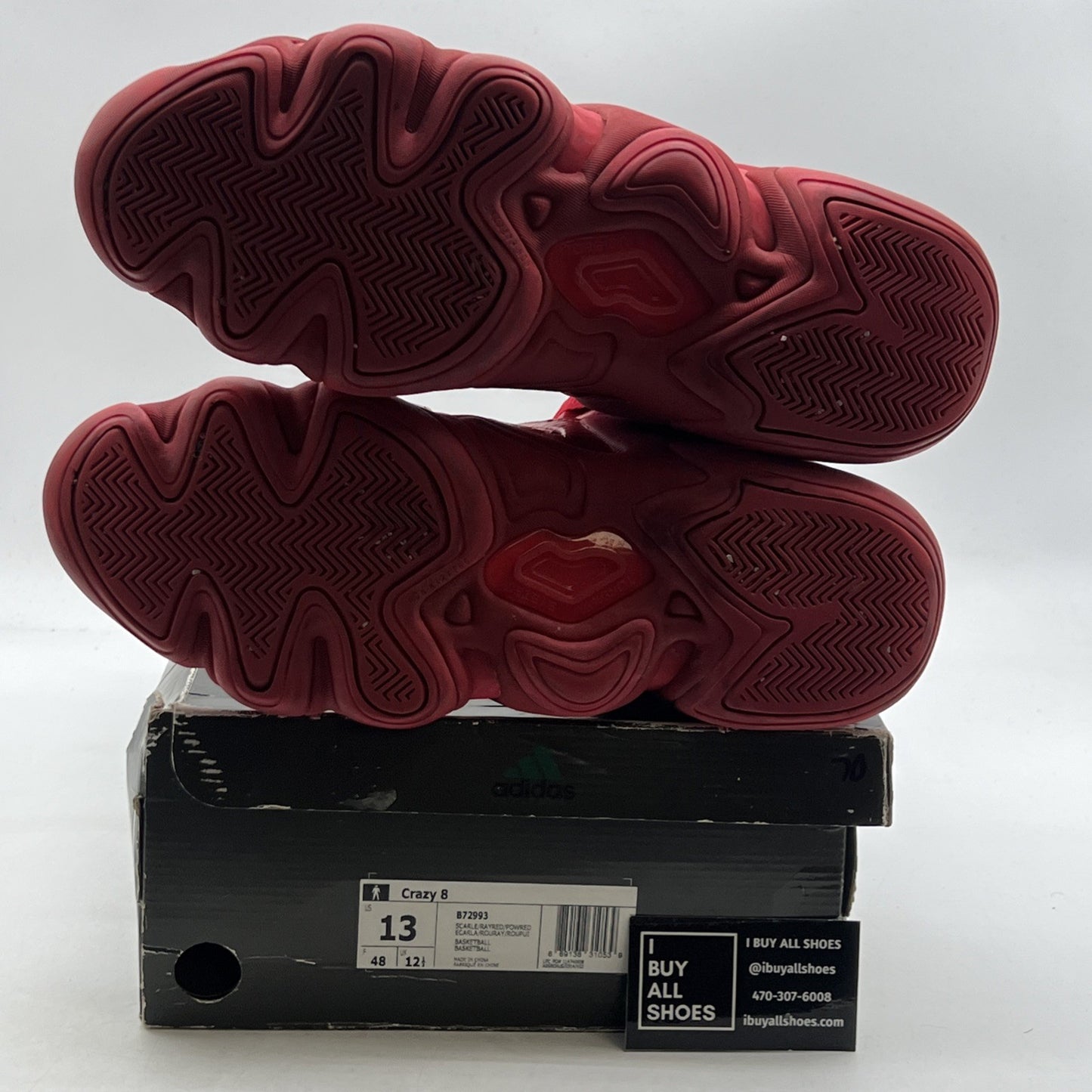 Size 13 - Adidas Crazy 8 Scarlet Red (B72993)