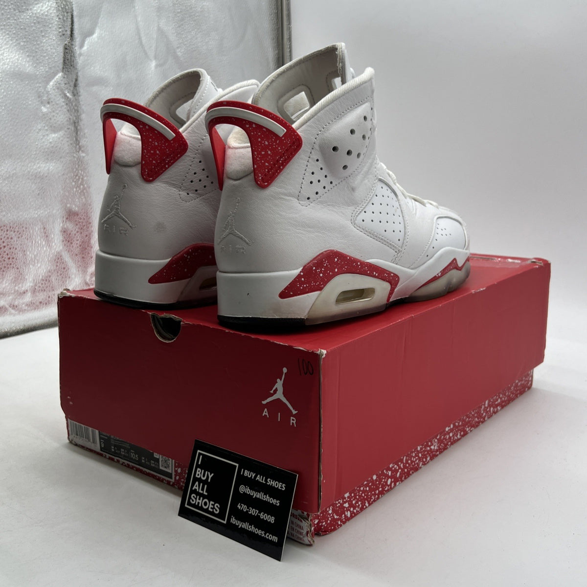 Size 9 - Air Jordan 6 White and University Red 2022 (CT8529-162)