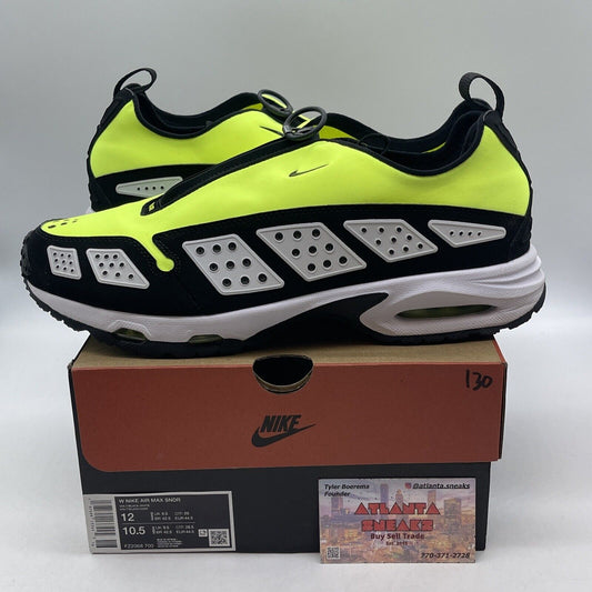 Size 12W - Nike Air Sunder Max Electric Green Black grey Suede (FZ2068-700)