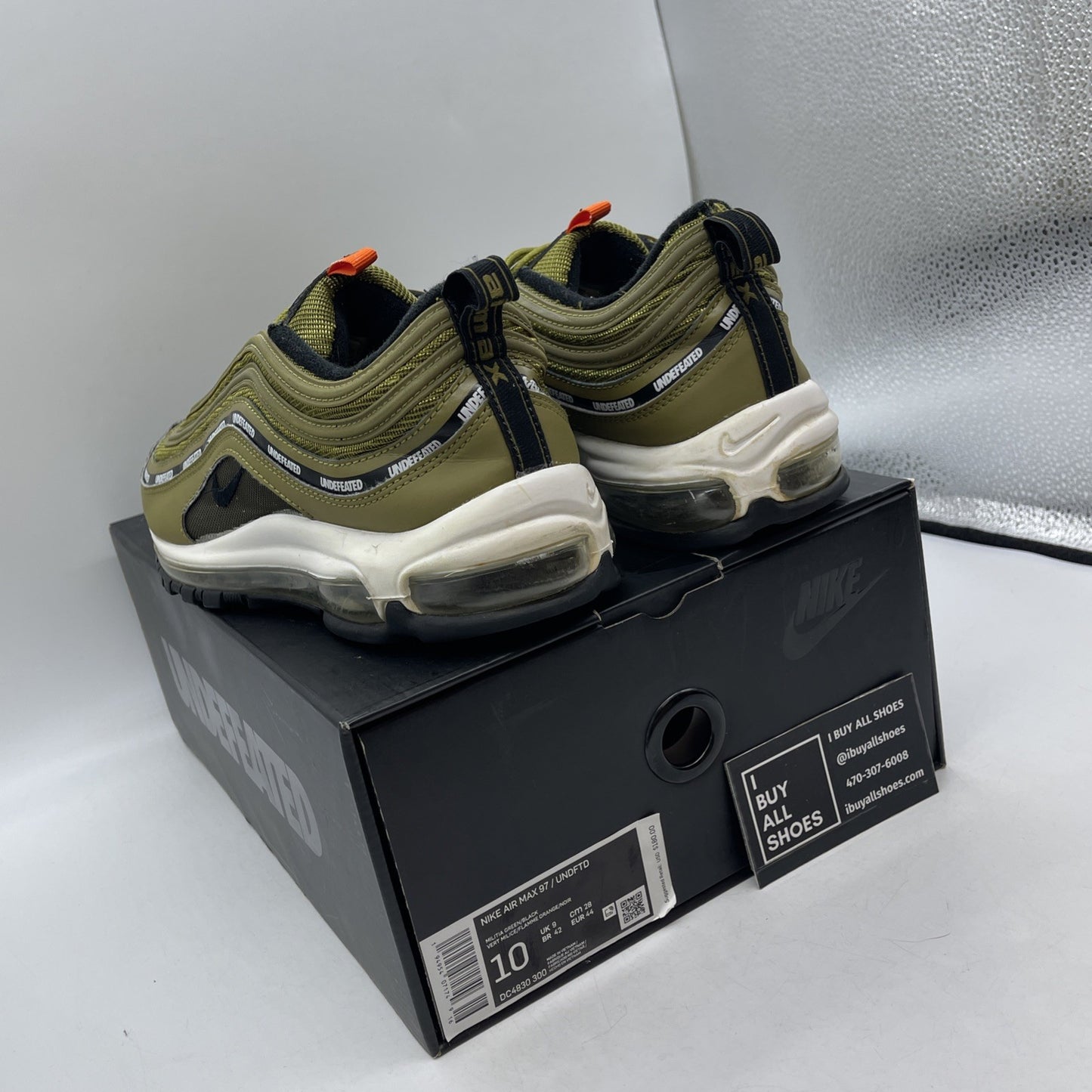 Size 10 - Nike Undefeated x Air Max 97 Militia Green (DC4830-300)