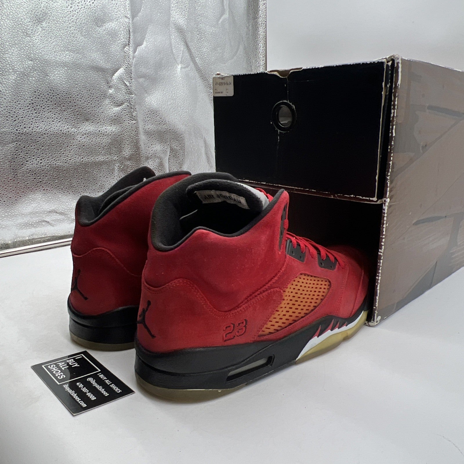 Size 13 - Air Jordan 5 Retro Raging Bull Red Suede (136027-601)