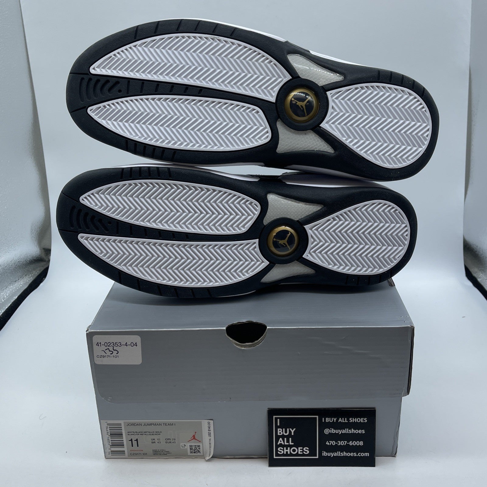 Size 11 - Jordan Jumpman Team 1 White Black Suede Leather (CZ9171-101)