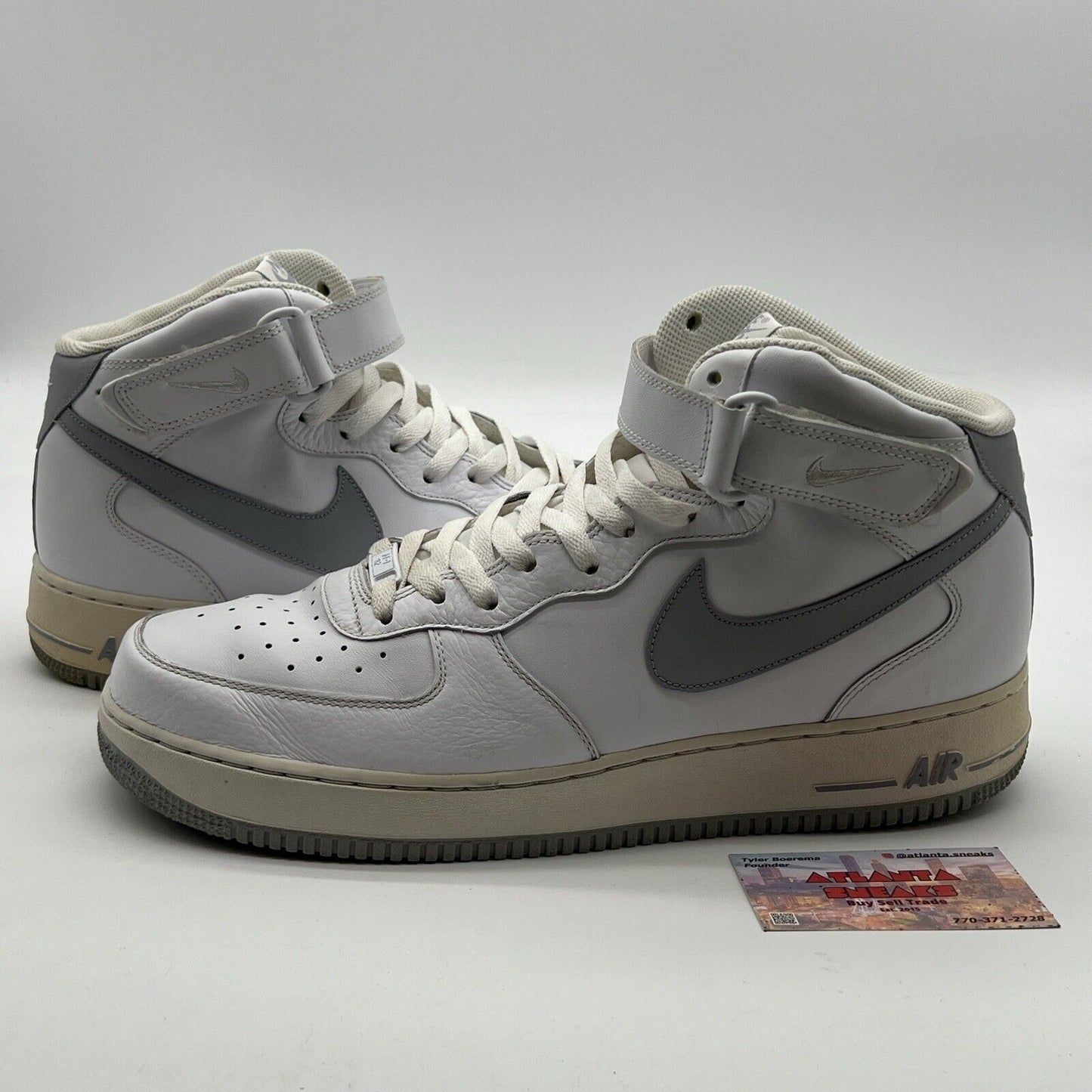 Size 13 - Nike Air Force 1 Mid White/Grey (315123-106)