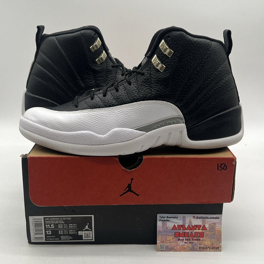 Size 11.5 - Jordan 12 Retro Mid Playoff Black White Leather (CT8013-006)