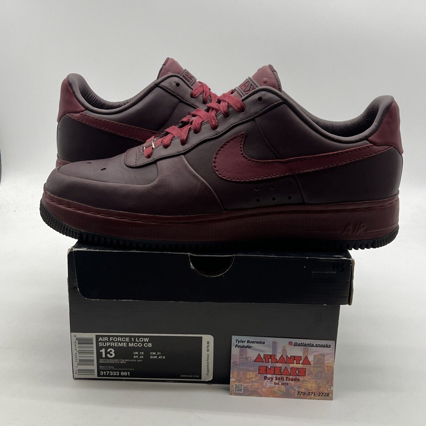 Size 13 - Nike Air Force 1 Supreme Mco Cb Low Charles Barkley (317333-661)