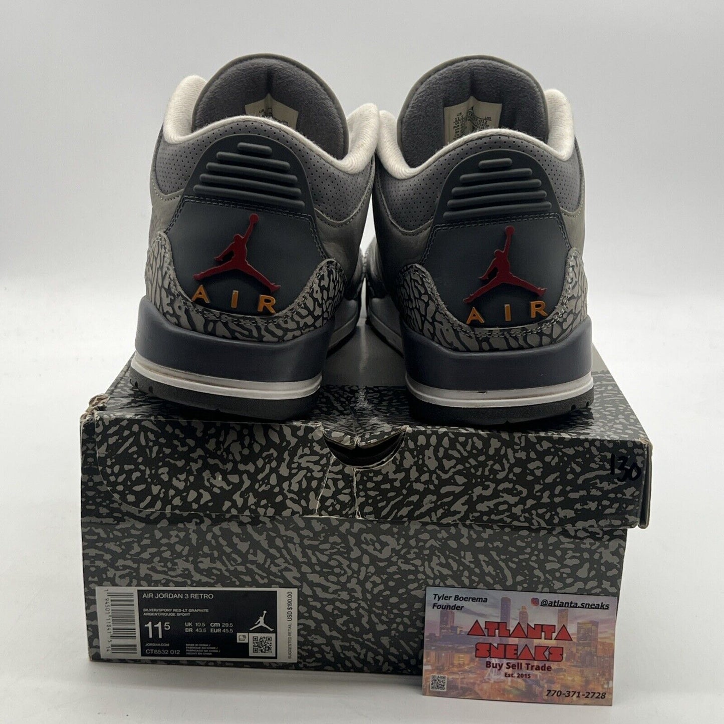 Size 11.5 - Air Jordan 3 Retro Mid Cool Grey (CT8532-012)