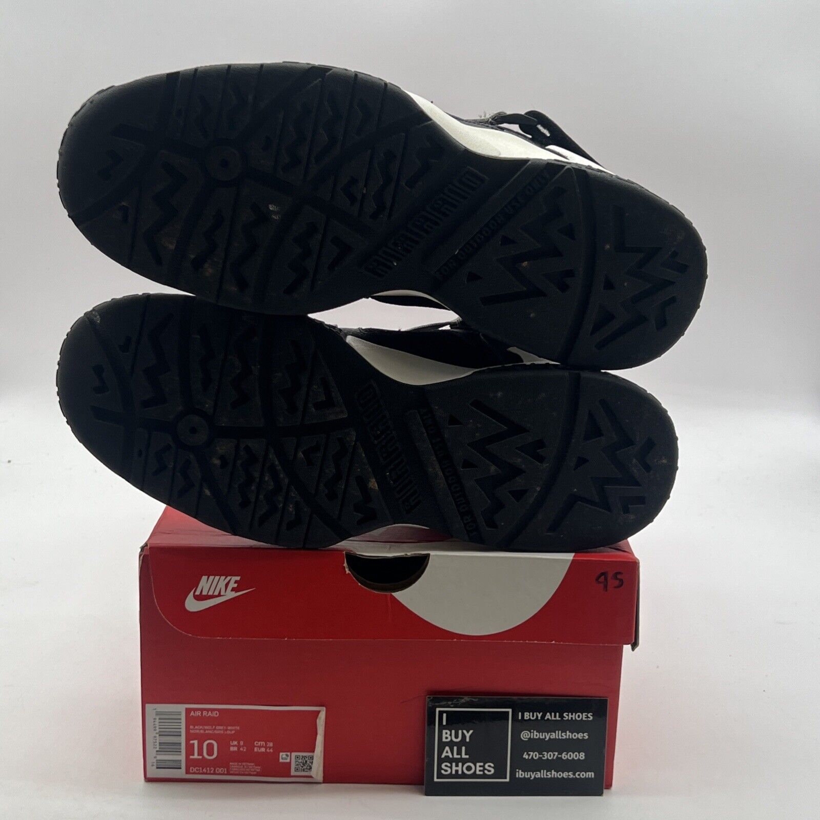 Size 10 - Nike Air Raid OG Black Grey (DC1412-001)
