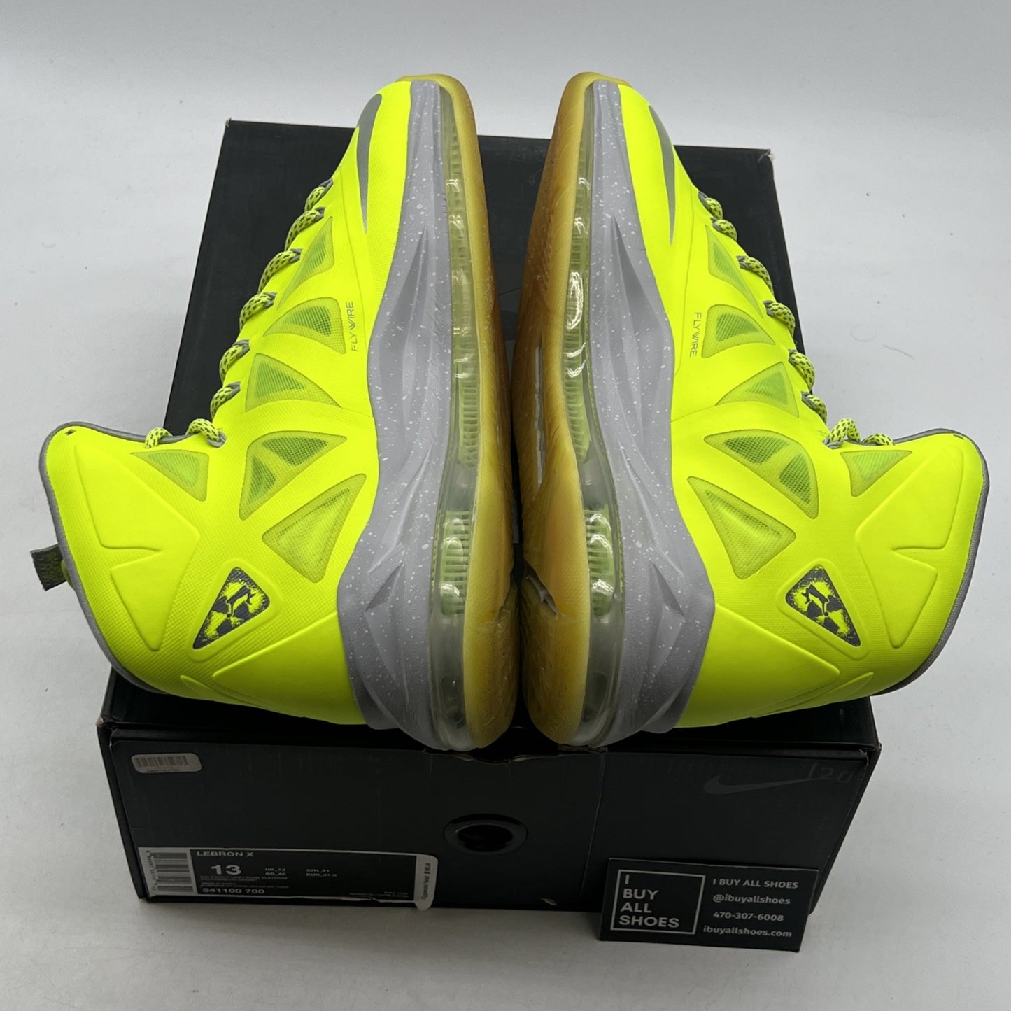Size 13 - Nike LeBron 10 Volt - (541100-700)