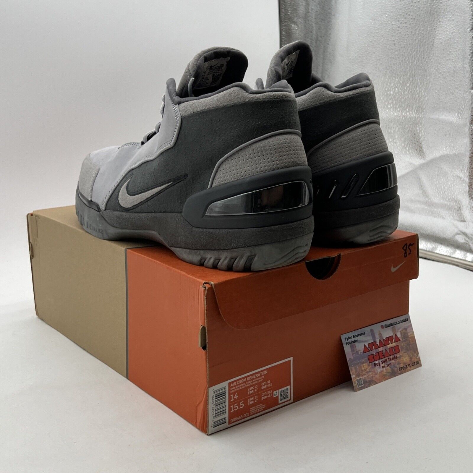 Size 14 - Nike Air Zoom Generation Retro Dark Grey (DR0455-001)