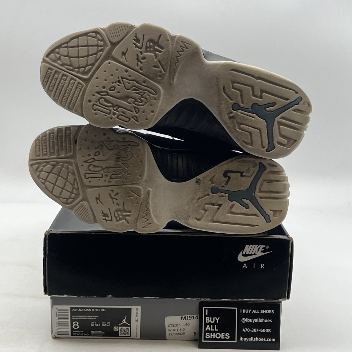 Size 8 - Air Jordan 9 Retro University Blue 2020 (CT8019-140)