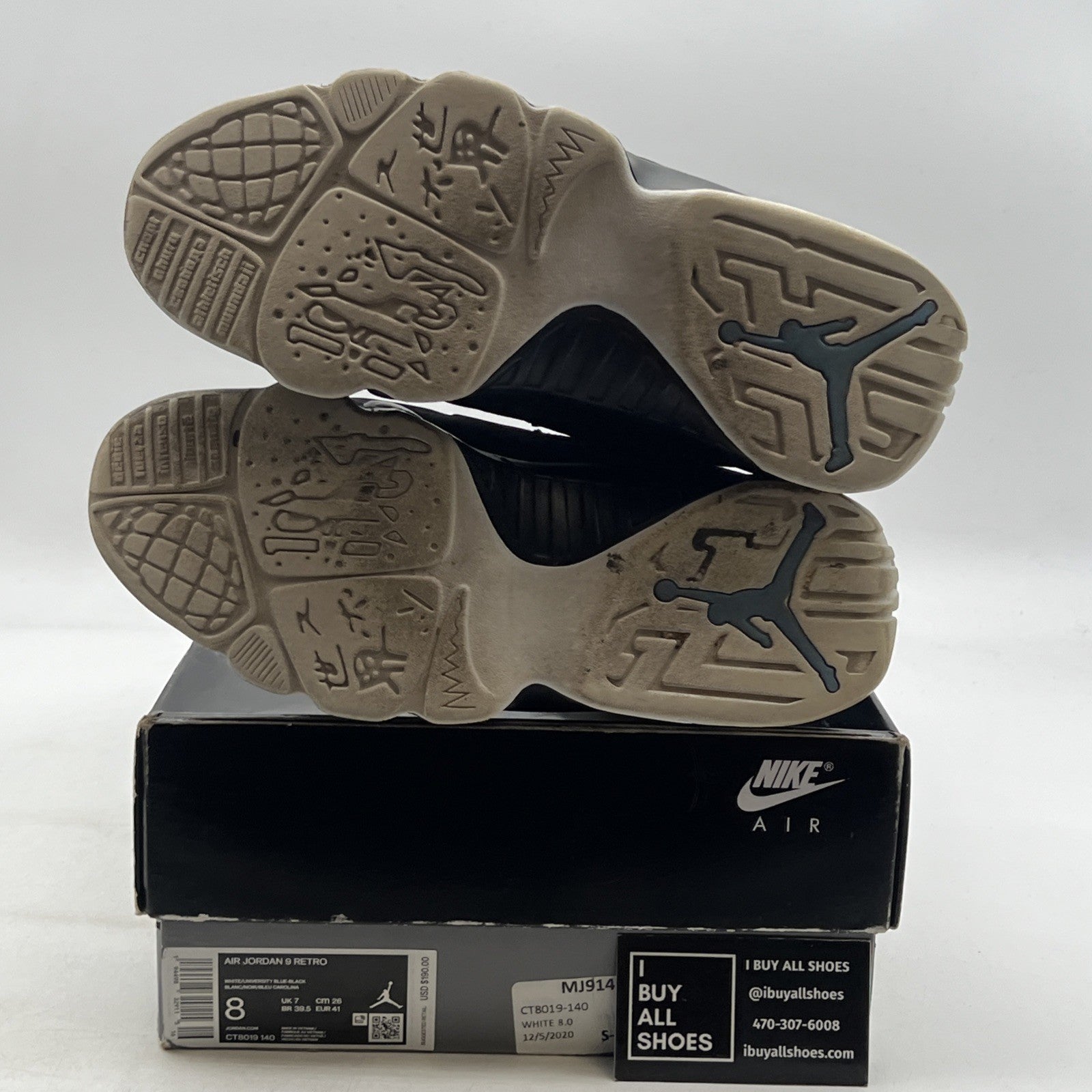 Size 8 - Air Jordan 9 Retro University Blue 2020 (CT8019-140)