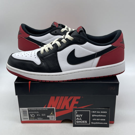 Size 10 - Air Jordan 1 Retro OG Low Black Toe (CZ0790-106)