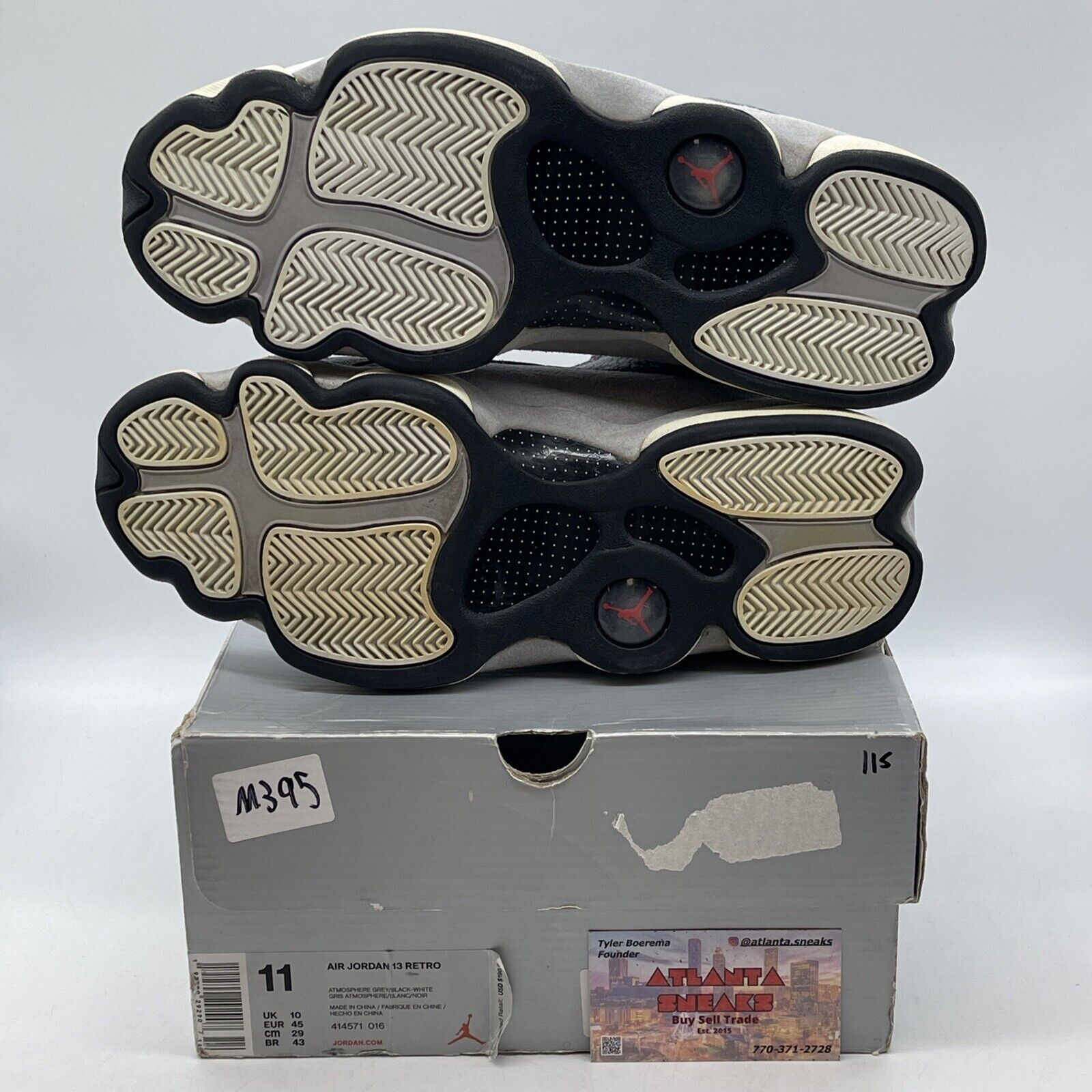Size 11 - Air Jordan 13 Retro Atmosphere Grey White Suede Leather (414571-016)