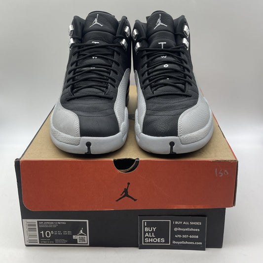 Size 10.5 - Air Jordan 12 Retro Barons Black Grey Leather (CT8013-010)