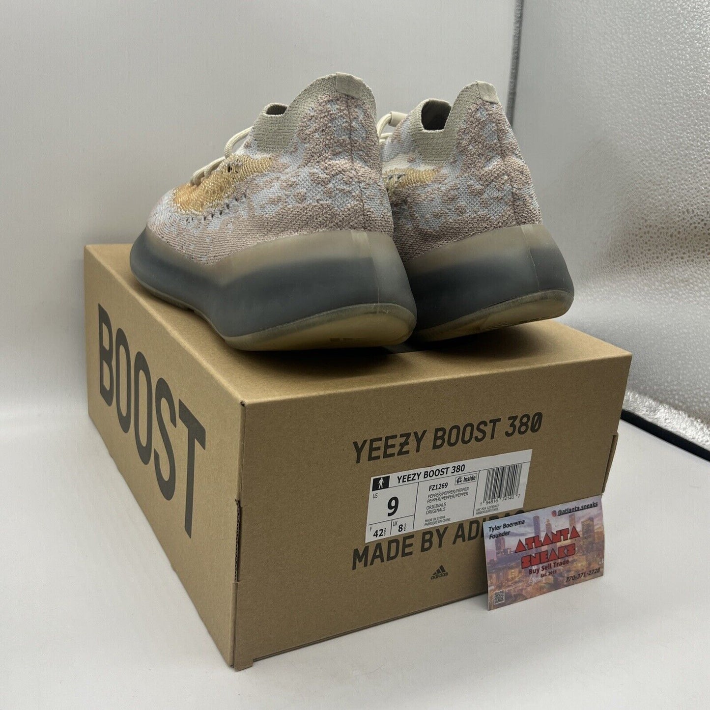 Size 9 - adidas Yeezy Boost 380 Pepper Non-Reflective Brand New Og All DS