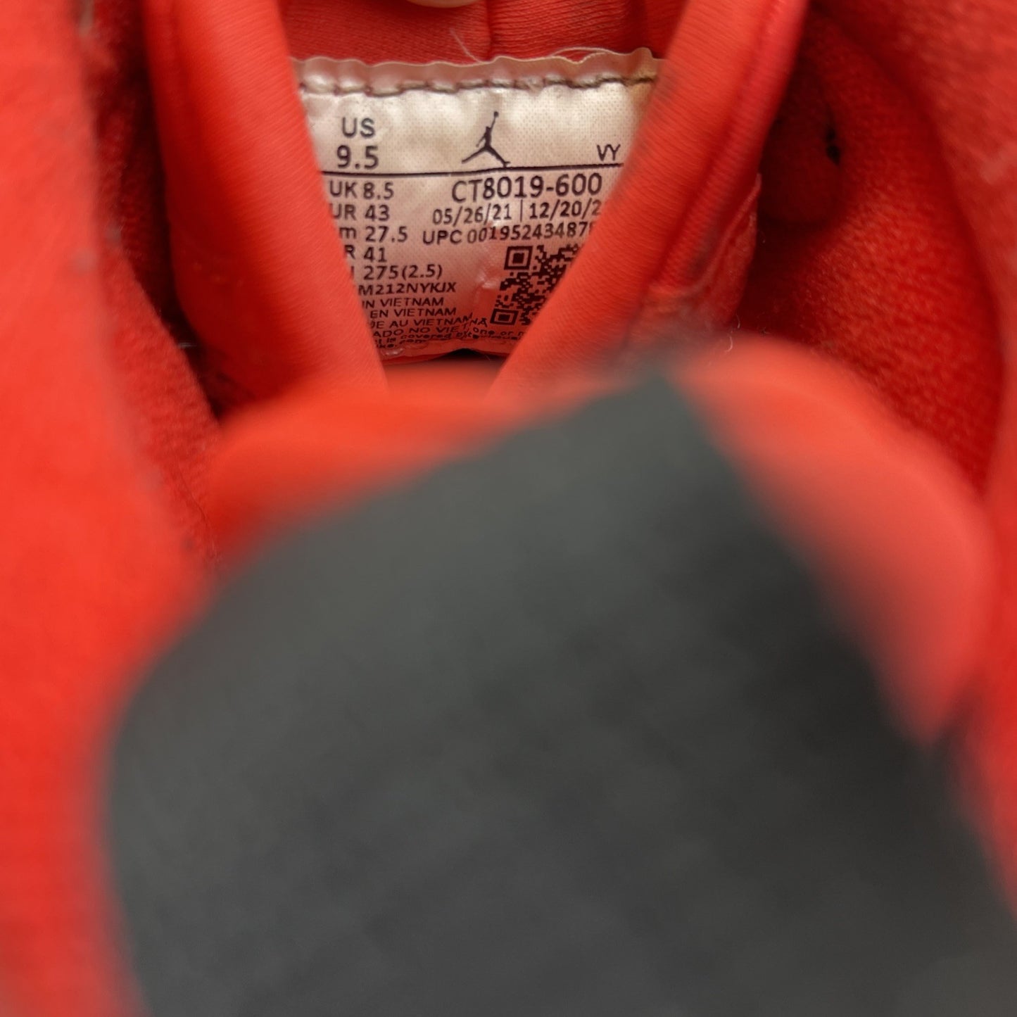 Size 9.5 - Jordan 9 Chile Red Black Leather (CT8019-600)
