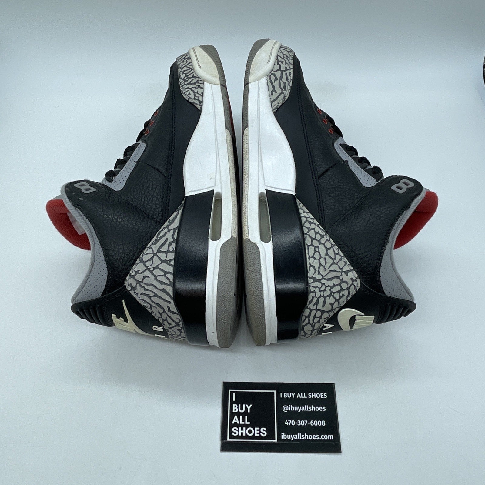 Size 9.5 - Jordan 3 Retro OG Mid Black Cement Suede Leather (854262-001)