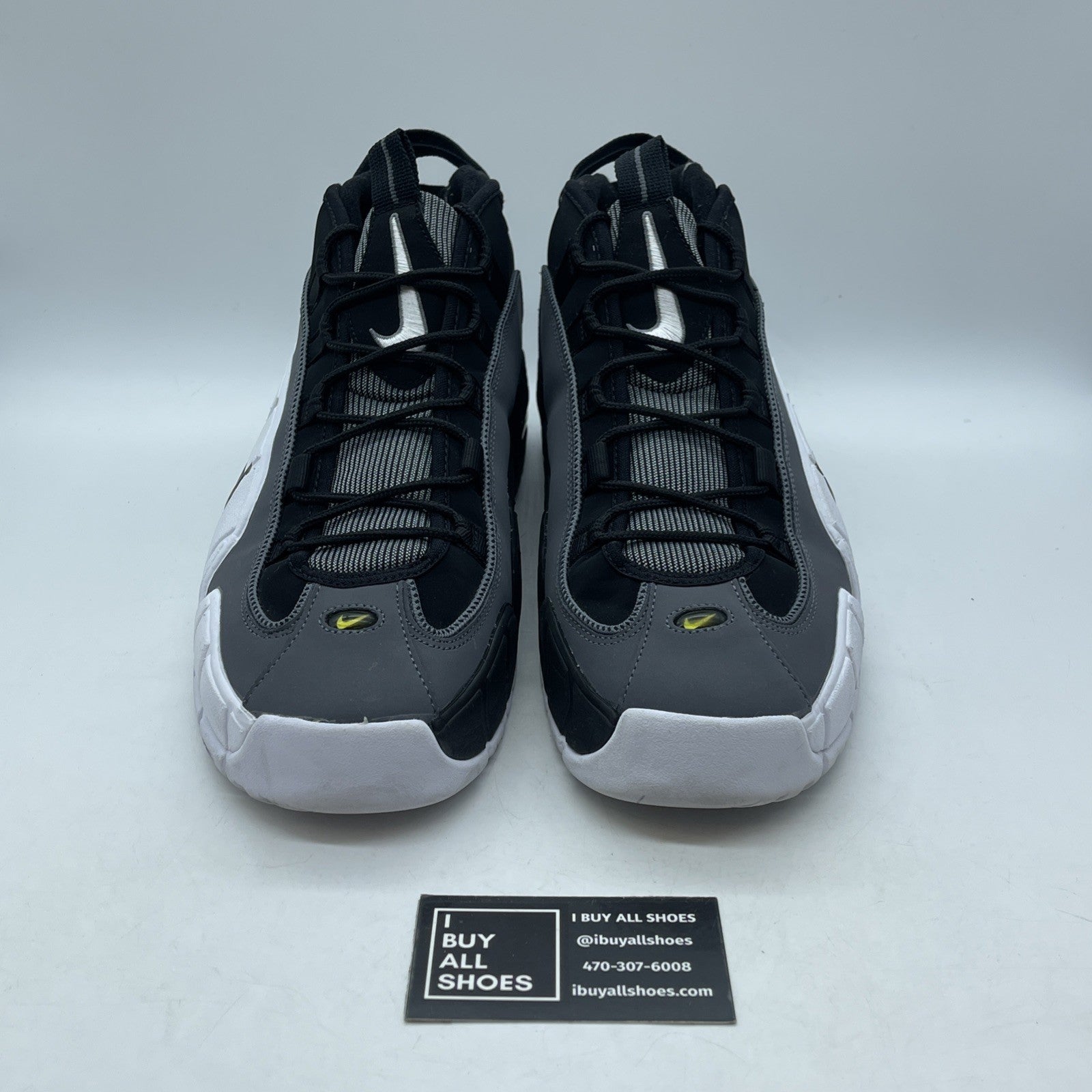 Size 13 - Nike Air Max Penny Charcoal Grey Black Suede (311089-004)