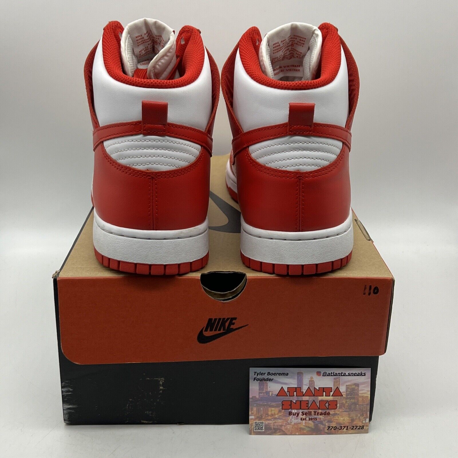 Size 12 - Nike Dunk High Championship Red White Leather (DD1399-106)