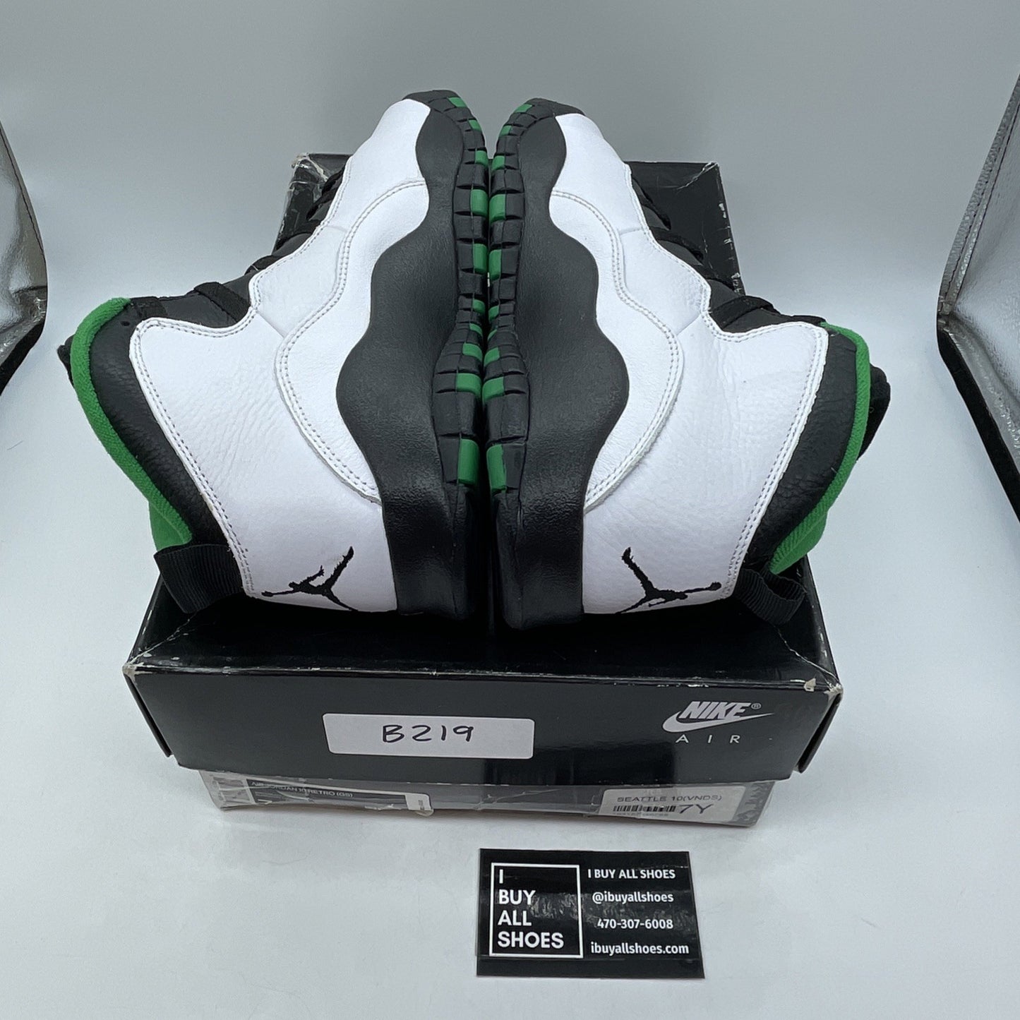 Size 7Y - Air Jordan 10 Retro 2019 Seattle White Black Leather (310806-137)