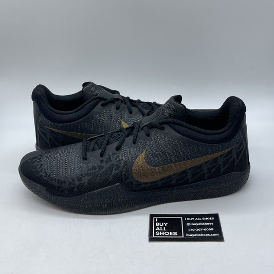 Size 14 - Nike Mamba Rage Gold Stars Black Suede Leather (908972-099)
