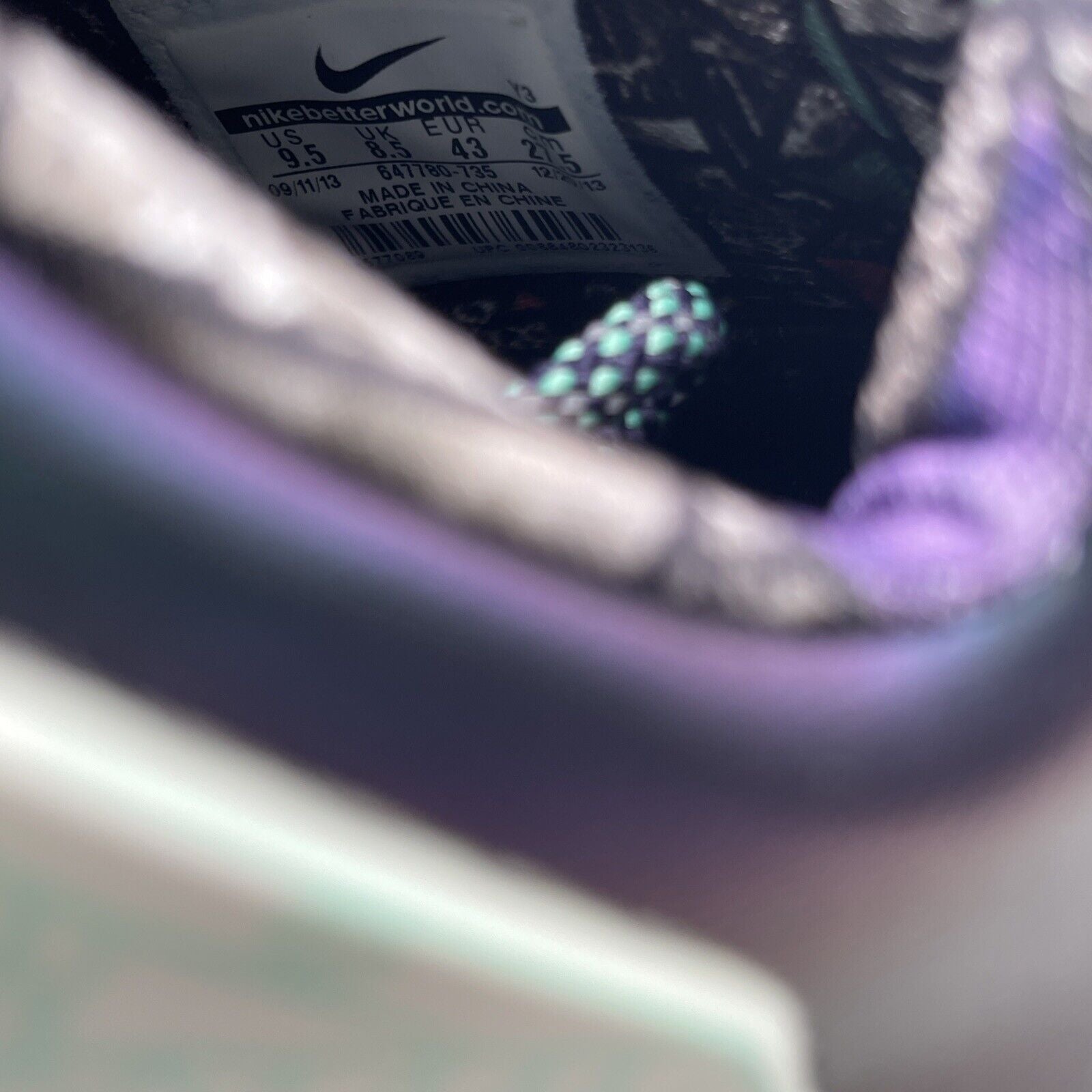 Size 9.5 - Nike LeBron 11 All Star - Gator King Purple Blue Suede (647780-735)