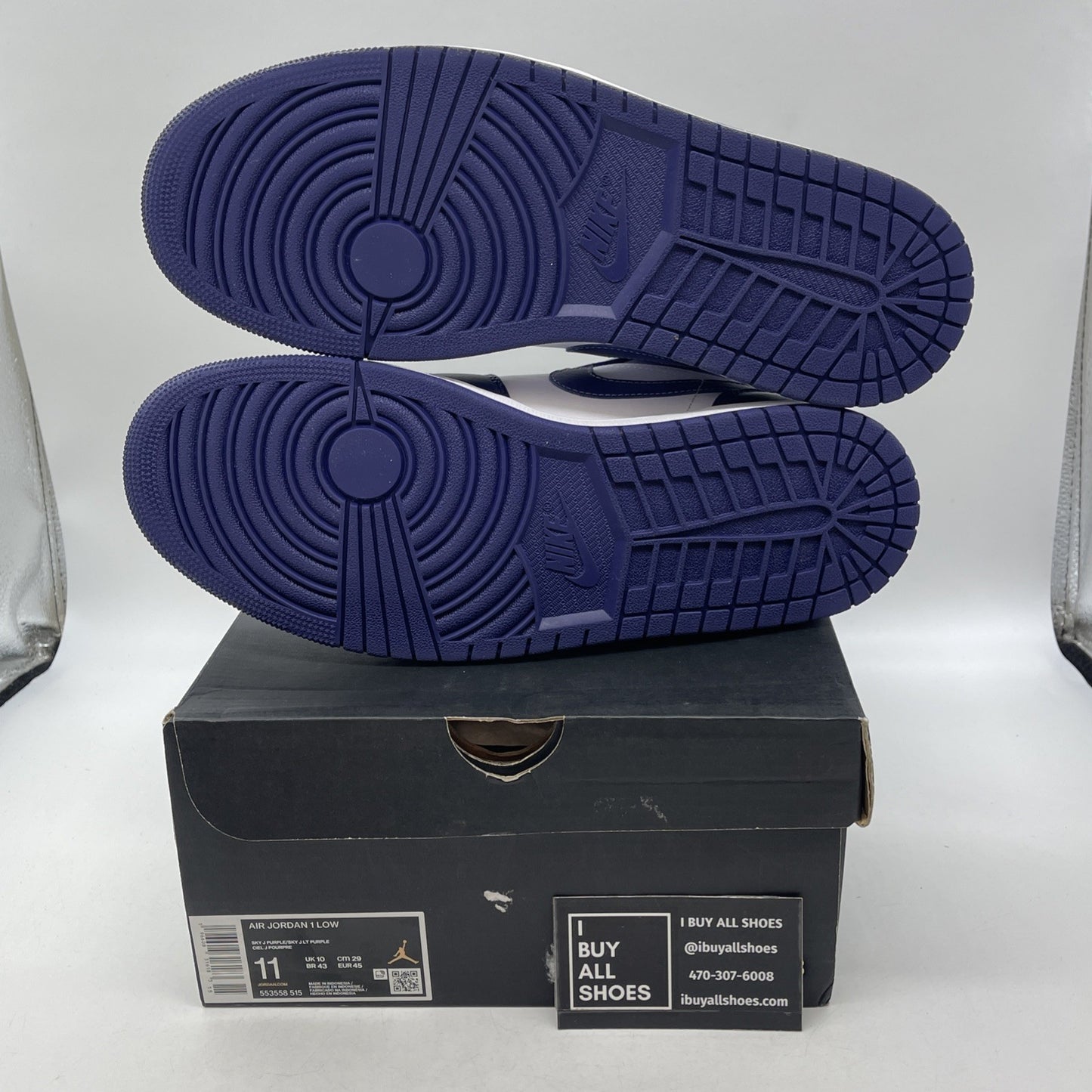 Size 11 - Air Jordan 1 Low Sky J Purple (553558-515)