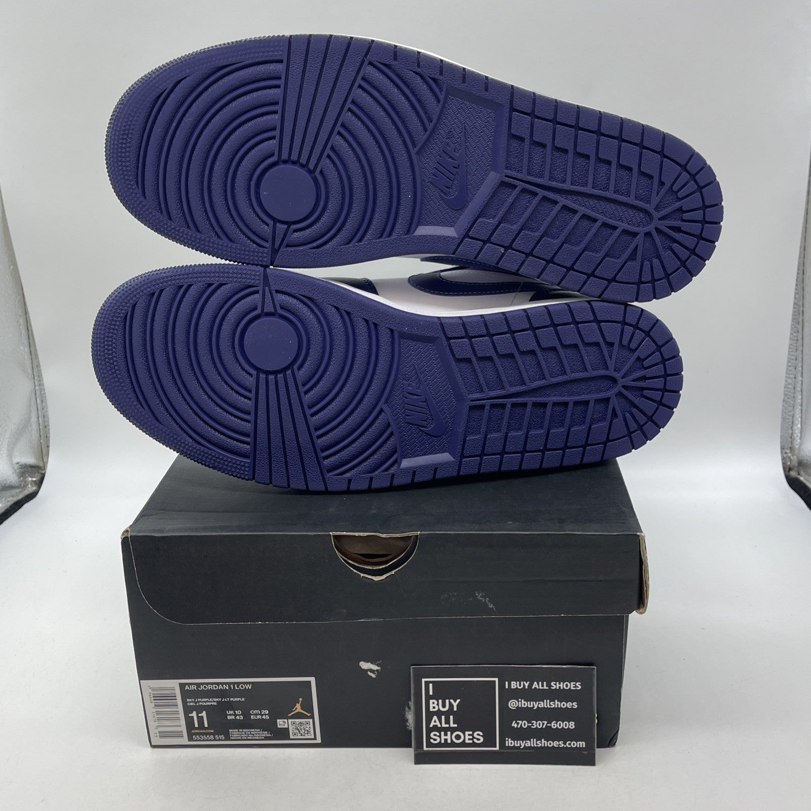 Size 11 - Air Jordan 1 Low Sky J Purple (553558-515)