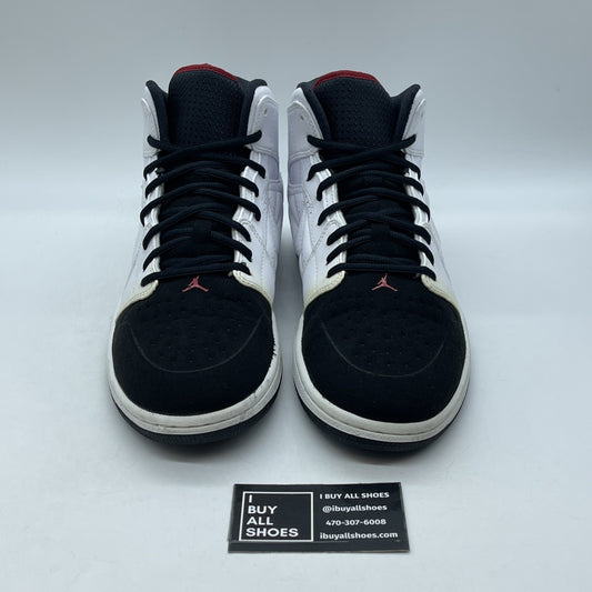 Size 11.5 - Air Jordan 1 Retro '99 White Black Suede Leather (654140-101)