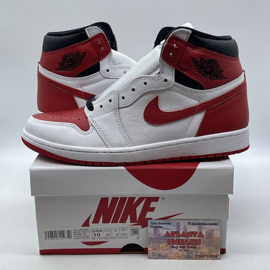 Size 10 - Jordan 1 Retro OG High Heritage White Red Black Leather (555088-161)