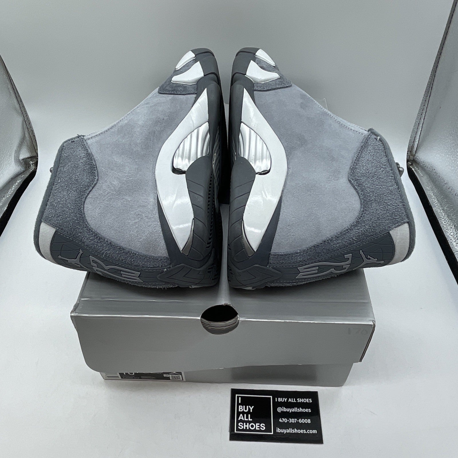 Size 10.5 - Nike Air Jordan 14 Retro Flint Grey White Suede (FJ3460-012)