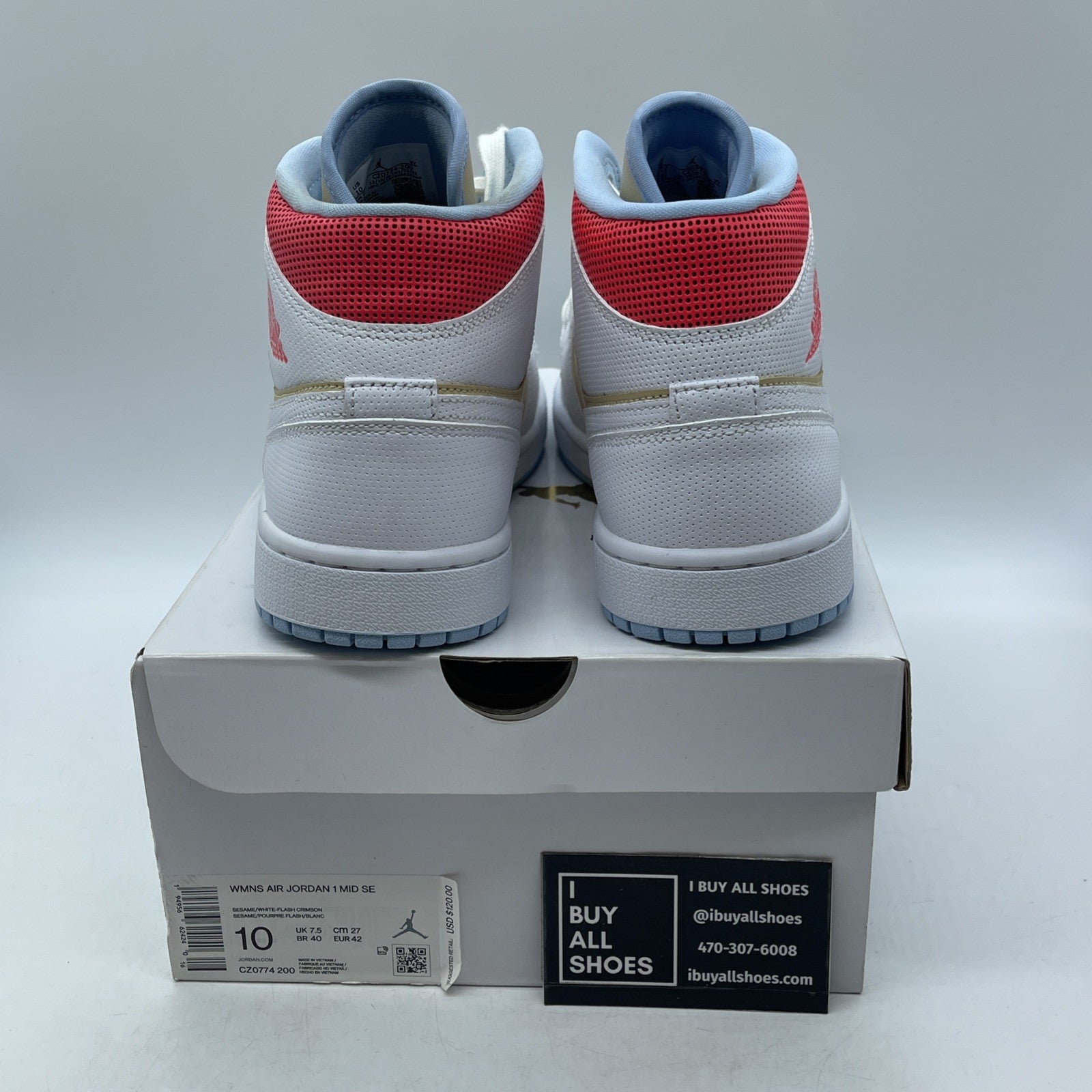 Size 10W - Air Jordan 1 SE Mid Sesame (CZ0774-200)