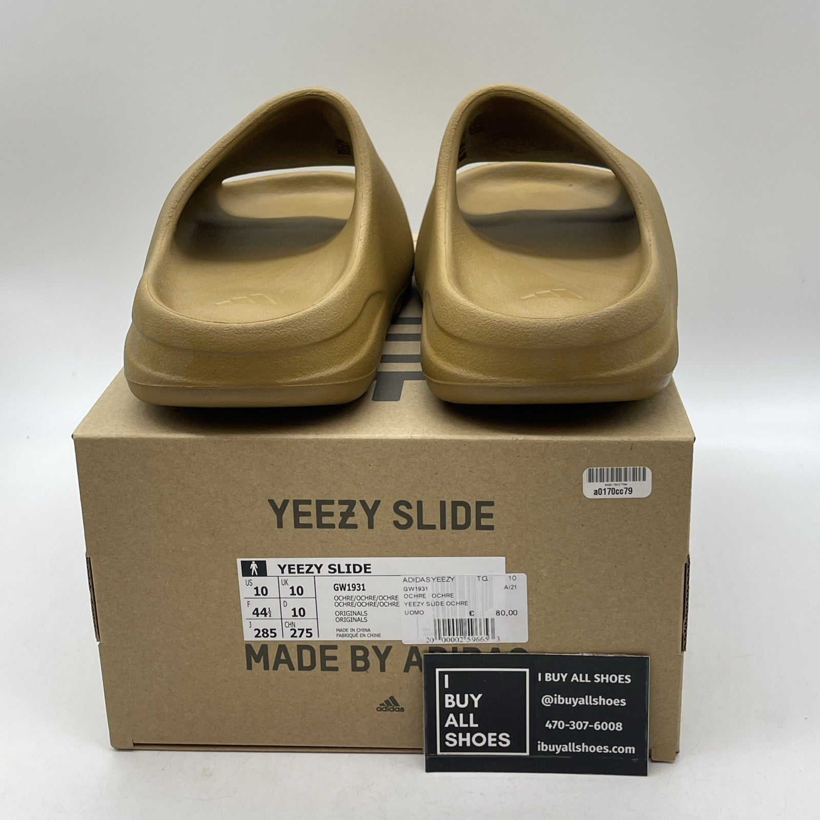 Size 10 - adidas Yeezy Slide 'Ochre' Brown Rubber (GW1931)