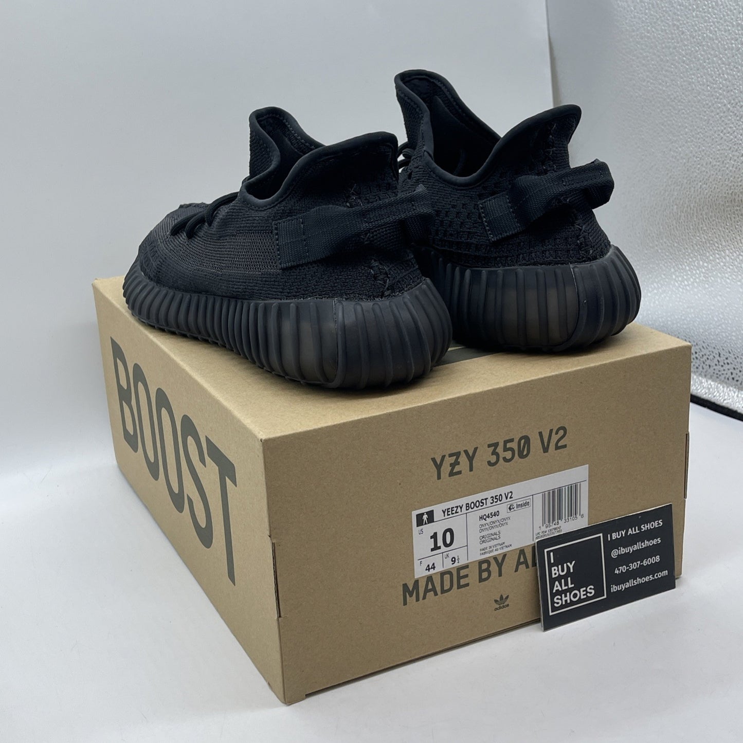 Size 10 - adidas Yeezy Boost 350 V2 Low Onyx Black Suede (HQ4540)