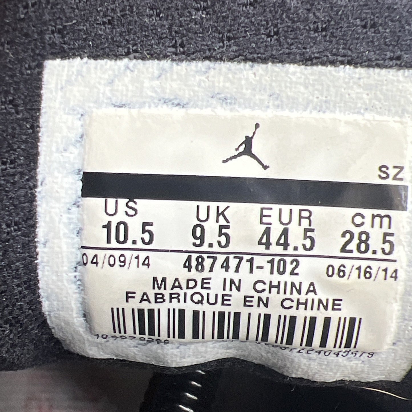 Size 10.5 - Air Jordan 14 Retro 2014 Black Toe (487471-102)