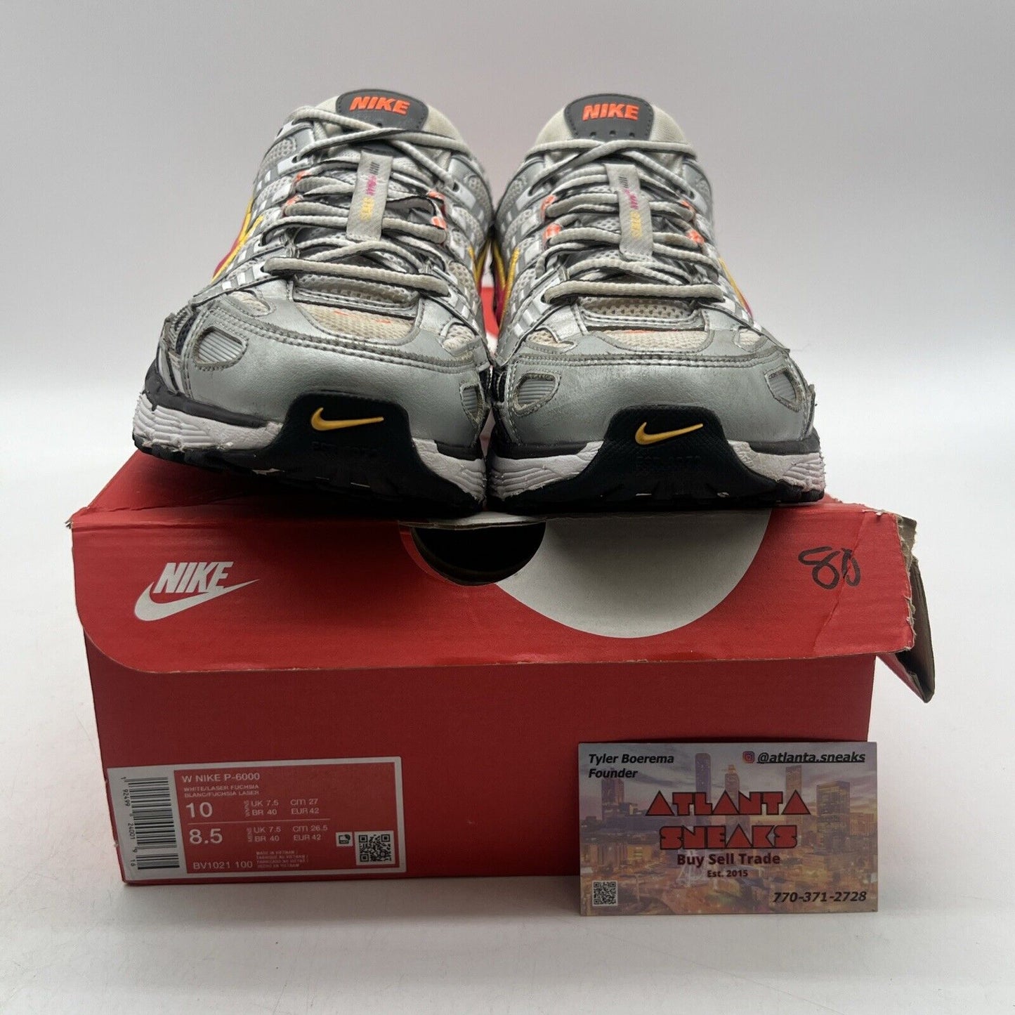 Size 10 - Nike P-6000 Laser Fuchsia W Grey (BV1021-100)