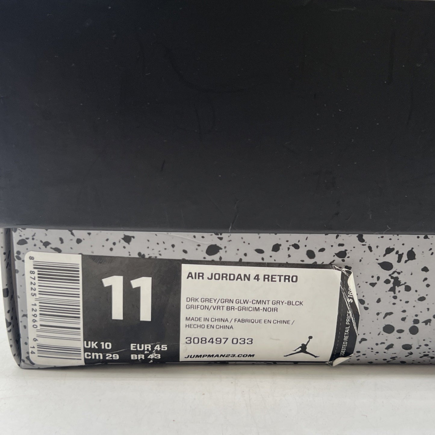 Size 11 - Air Jordan 4 Retro Green Glow 2013 (308497-033)