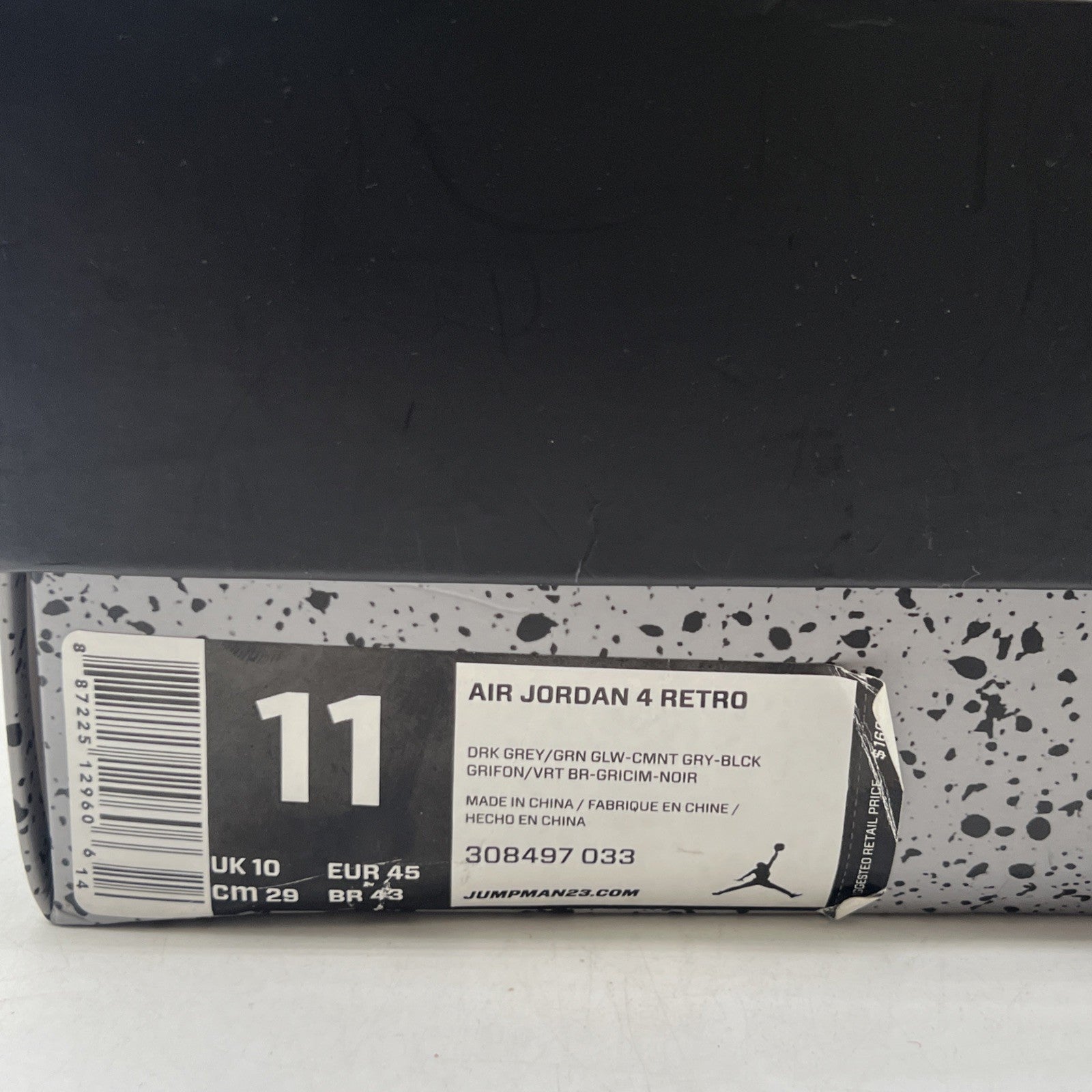 Size 11 - Air Jordan 4 Retro Green Glow 2013 (308497-033)