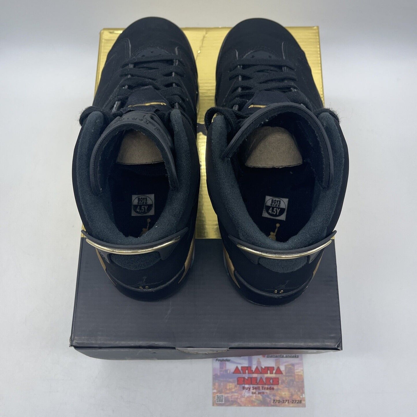 Size 4.5Y - Jordan 6 Retro Defining Moments 2020 Black Gold (CT4964-007)