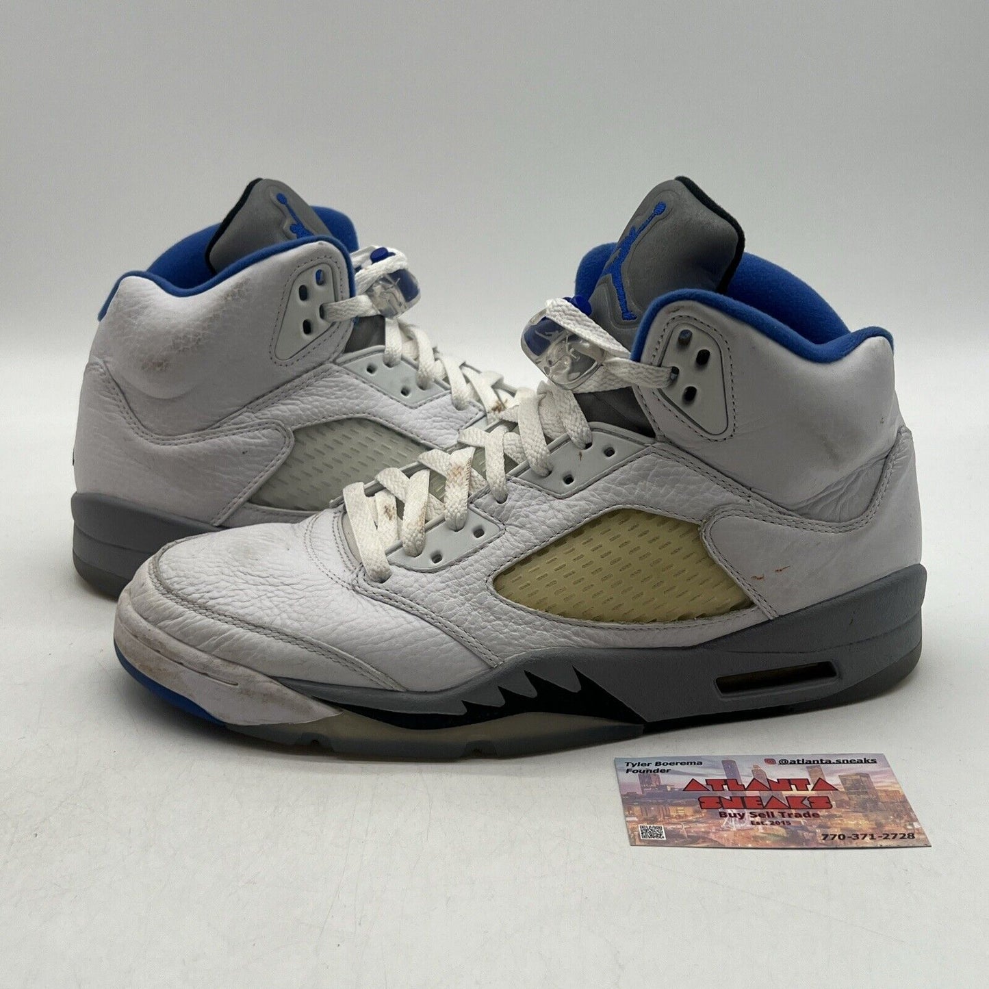 Size 10 - Air Jordan 5 Retro Stealth 2.0 White Grey Blue Leather (DD0587-140)