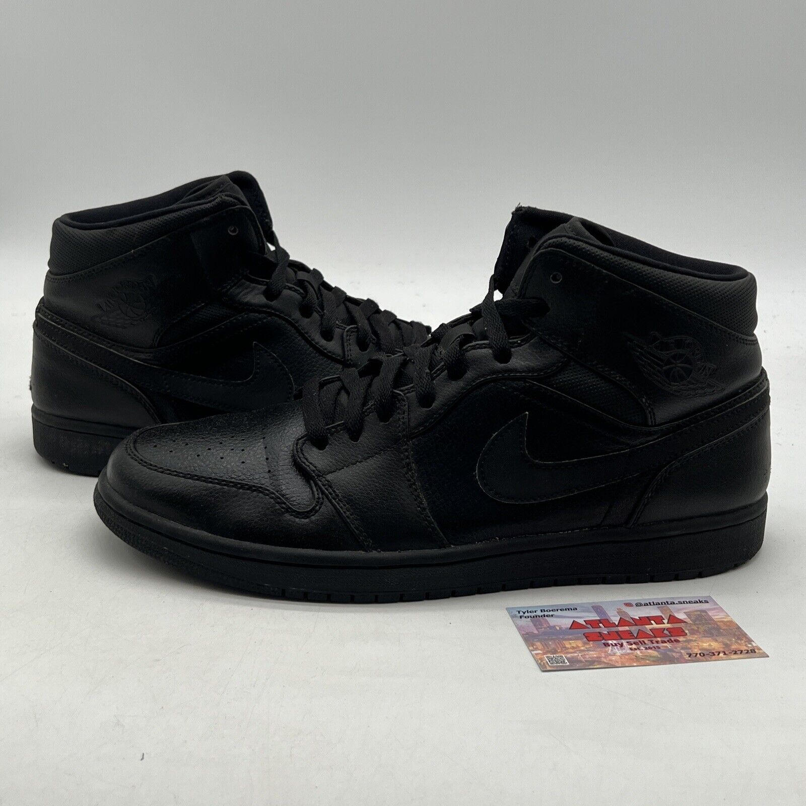 Size 11 - Air Jordan 1 Mid Black (554724-030)